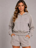 Zip Up Hoodie 7 Shorts Co-Ord Set