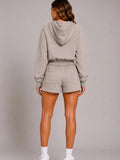 Zip Up Hoodie 7 Shorts Co-Ord Set