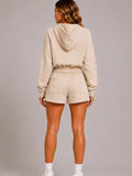 Zip Up Hoodie 7 Shorts Co-Ord Set