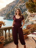 Jersey Cap Sleeve Jumpsuit