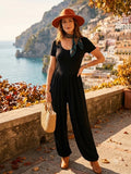 Jersey Cap Sleeve Jumpsuit