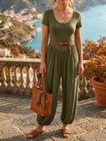 Jersey Cap Sleeve Jumpsuit