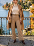 Side Studded Wide Leg Trousers