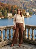 Side Studded Wide Leg Trousers
