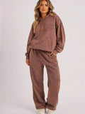 Acid Wash Oversized Hoodie & Wide Leg Jogger Co-Ord Set