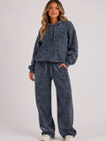 Acid Wash Oversized Hoodie & Wide Leg Jogger Co-Ord Set