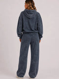 Acid Wash Oversized Hoodie & Wide Leg Jogger Co-Ord Set