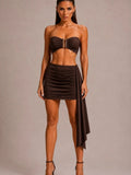 Bandeau Buckle Top & Mini Skirt Co-Ord Set