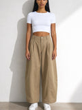 High Waist Pleated Wide Leg Trouser