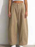 High Waist Pleated Wide Leg Trouser