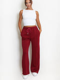 Pintuck Wide Leg Joggers