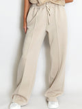 Pintuck Wide Leg Joggers