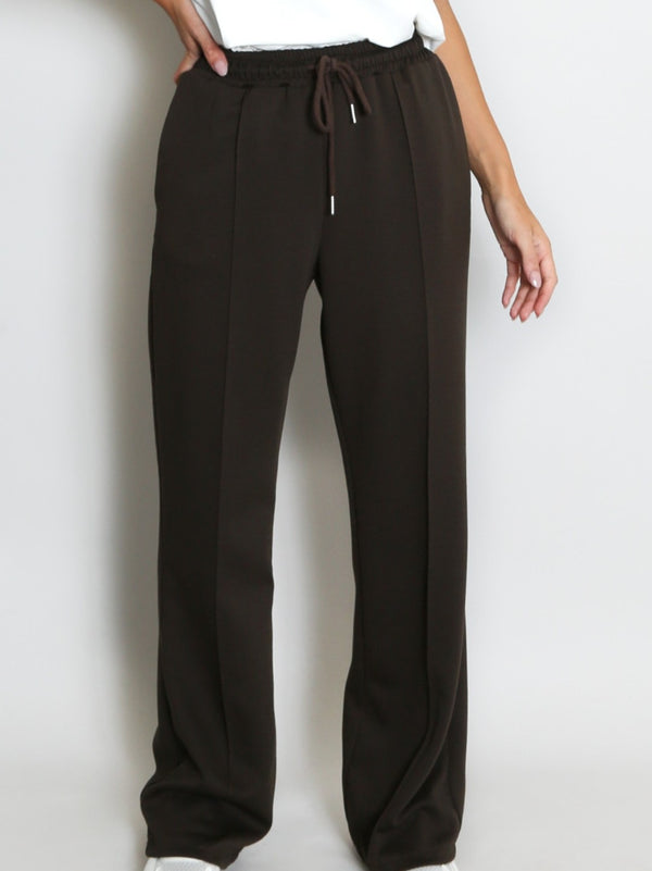 Pintuck Wide Leg Joggers