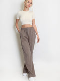 Pintuck Wide Leg Joggers