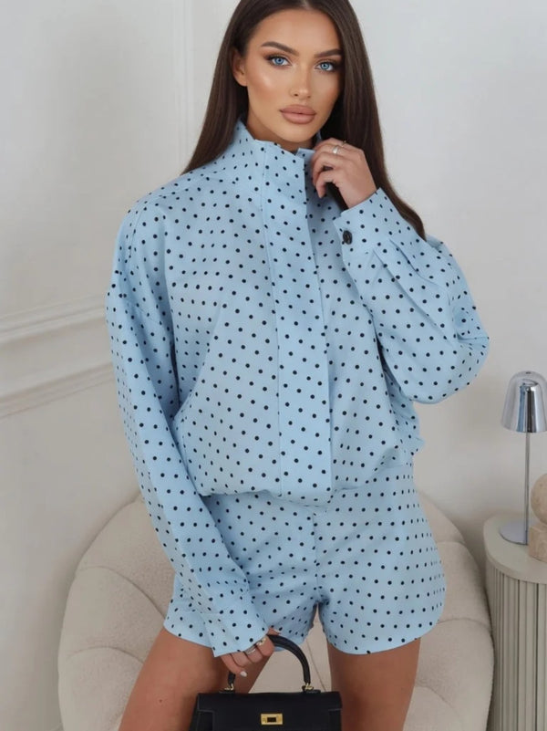 Polka Dot Shorts Co-Ord Set