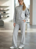 Contrast Piping Active Jacket & Trouser Co-Ord set