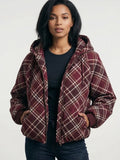 Plaid Check Hooded Jacket