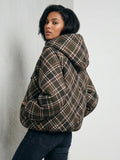 Plaid Check Hooded Jacket