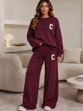 Oversized Knitted Top & Wide Leg Trouser Co-ord Set