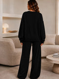 Oversized Knitted Top & Wide Leg Trouser Co-ord Set