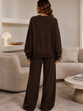 Oversized Knitted Top & Wide Leg Trouser Co-ord Set