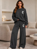 Oversized Knitted Top & Wide Leg Trouser Co-ord Set