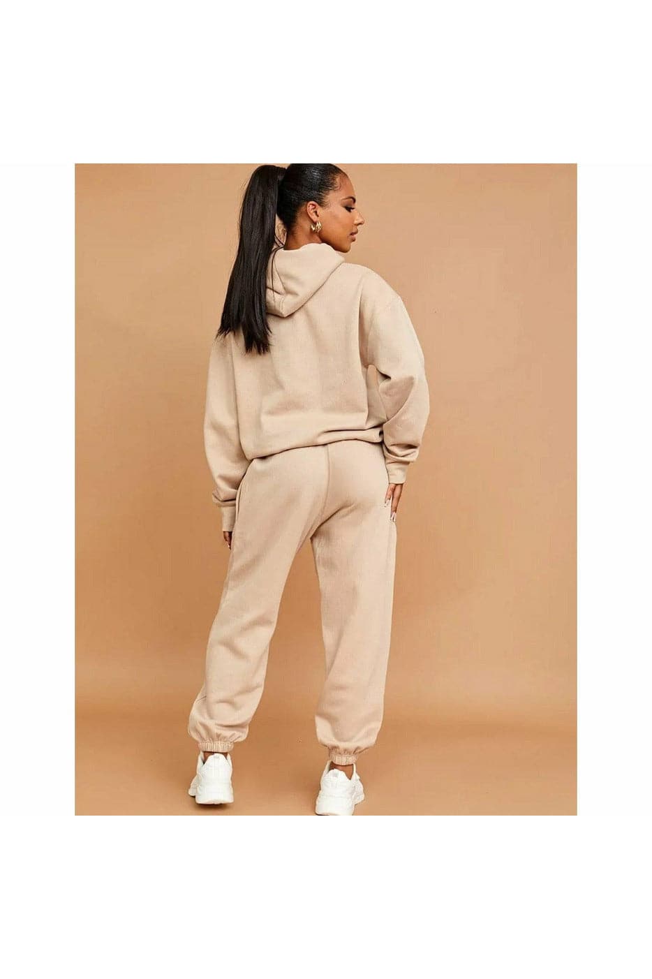 Beige Hoodie Jogger Co-Ord Set - Premium Loungewear Sets from justgal - Just £24.99! Shop now at justgal