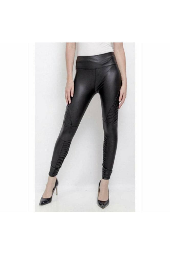 Faux Leather Look Trousers - Premium Leggings from justgal - Just £14.99! Shop now at justgal