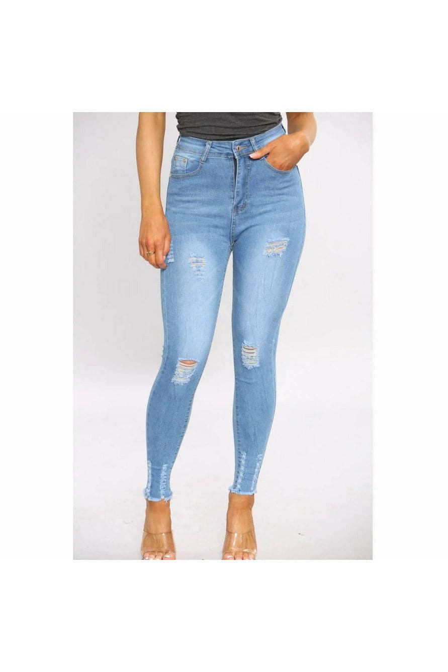 Ripped Skinny Jeans - Premium  from justgal - Just £22.99! Shop now at justgal
